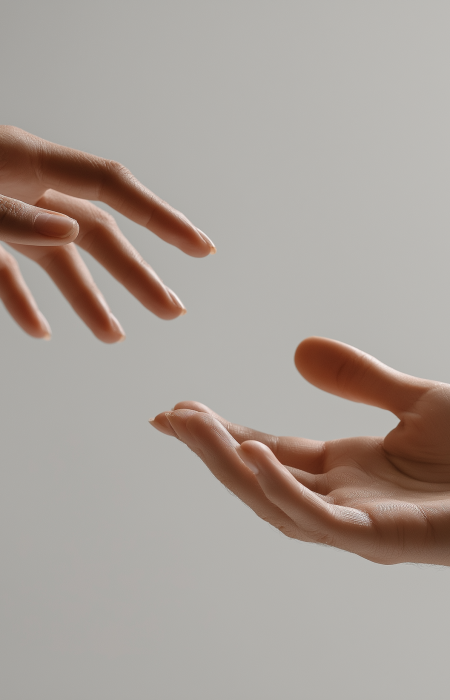 dimgba_Minimalist_studio_photo_of_two_human_hands_reaching_towa_1a4163b4-3870-441c-b3eb-08cc2c65c6e8